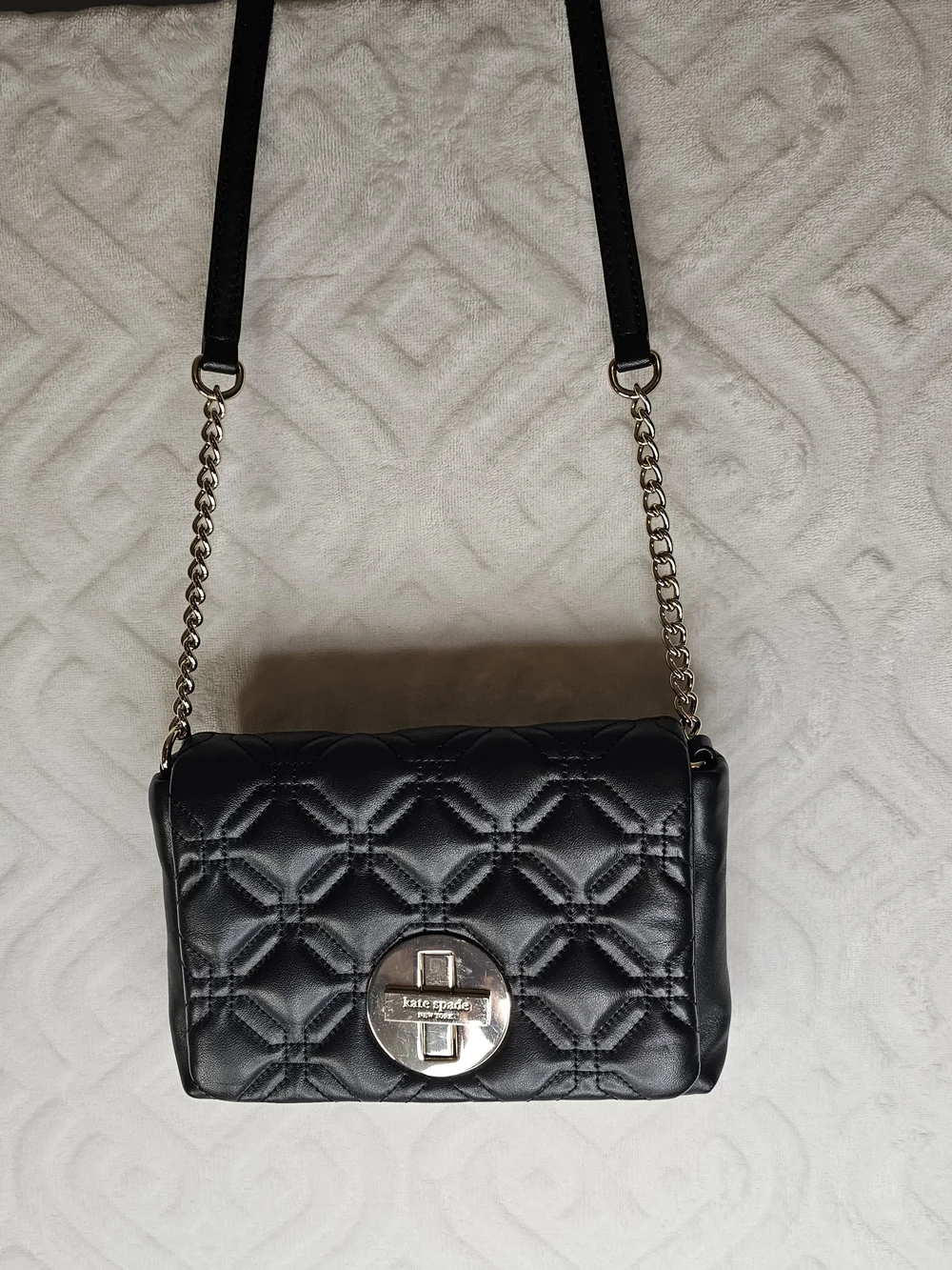Kate Spade Black Quilted Leather Crossbody Bag